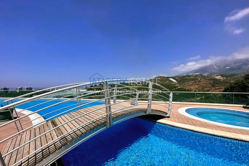 Stylish 3+1 linear apartment with panoramic views in a picturesque corner of Alanya — Mahmutlar district 6 