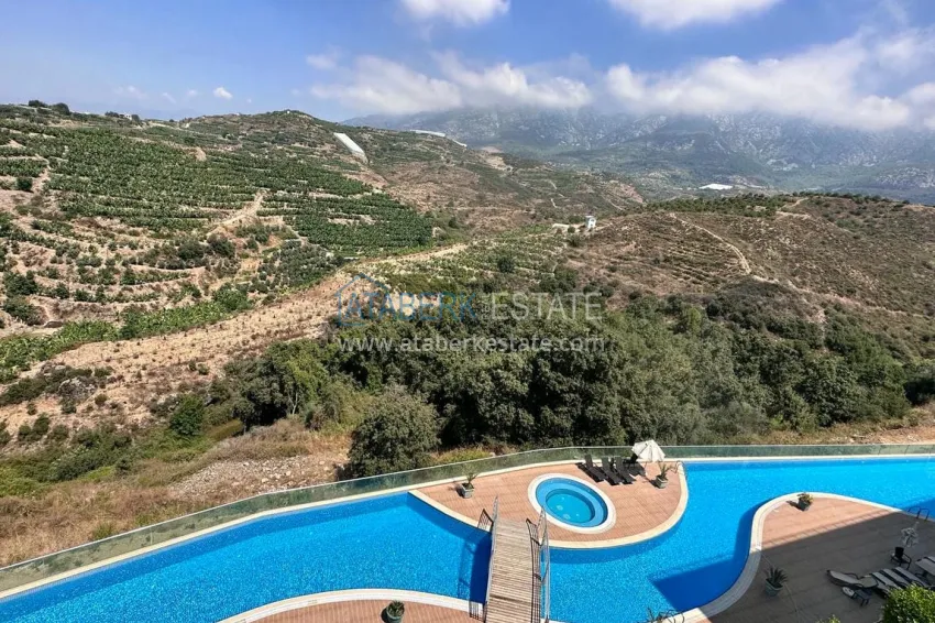 Stylish 3+1 linear apartment with panoramic views in a picturesque corner of Alanya — Mahmutlar district 7 
