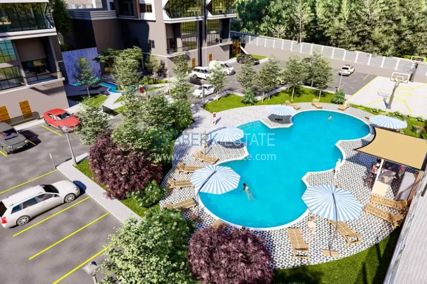 Apartments 4+1 with sea view in a new residential complex in Davultepe-Mersin area 8