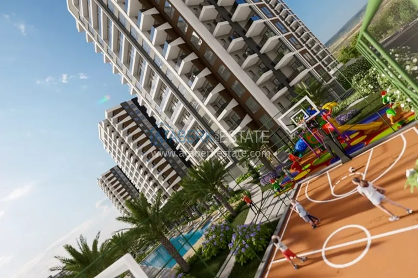 1+1 apartments in a new residential complex under construction Soli - Mersin area 3 