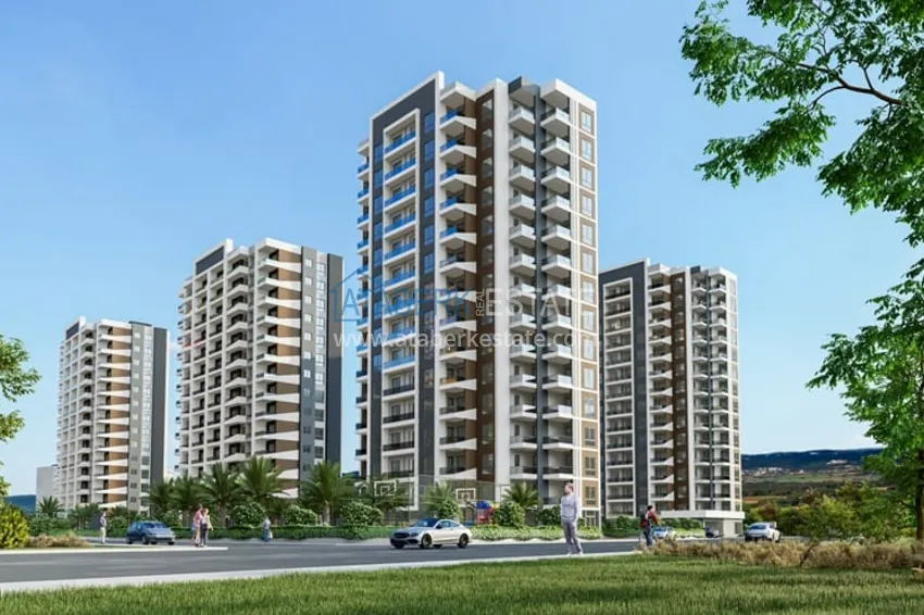 1+1 apartments in a new residential complex under construction Soli - Mersin area 2 