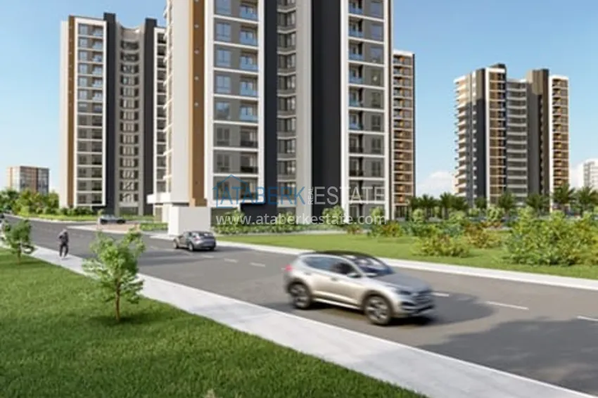 1+1 apartments in a new residential complex under construction Soli - Mersin area 4 