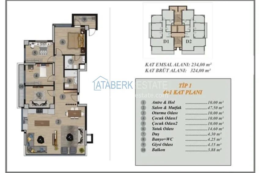 Buy cheap Apartments 4+1 with sea view in a new residential complex in Davultepe-Mersin area 2