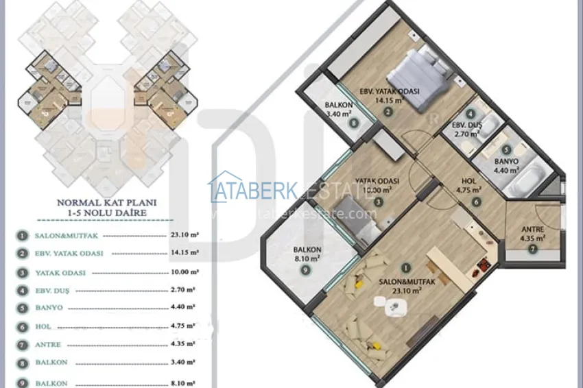 Buy cheap New project of a modern family-type complex in Mezitli-Mersin neighborhood 2 