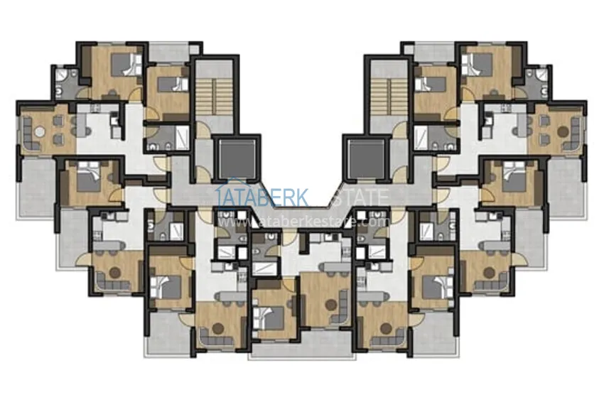 Buy cheap 1+1 apartments in a new residential complex under construction Soli - Mersin area 1 
