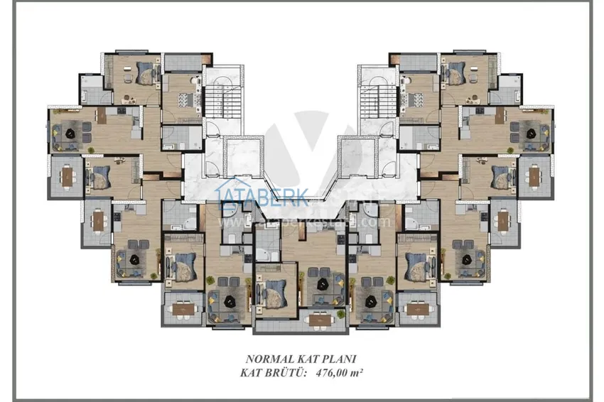 Buy cheap 1+1 apartments in a new residential complex under construction Soli - Mersin area 3 