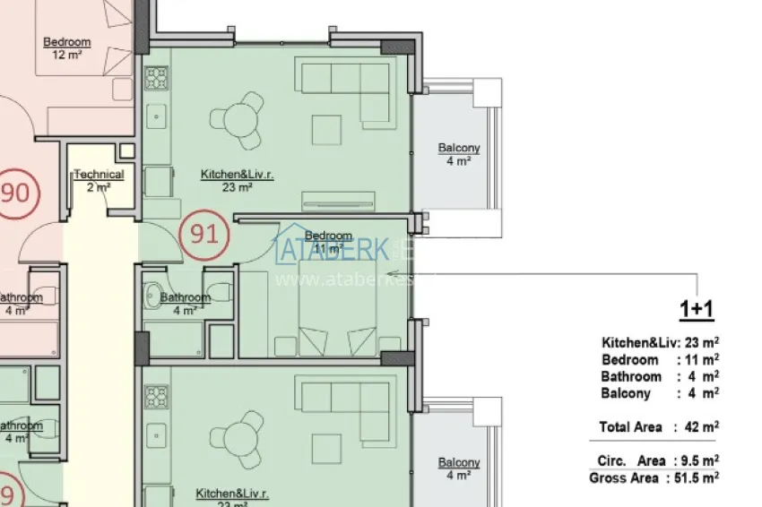 Buy cheap Investor offer: One-bedroom apartment with mountain views in a premium complex — Alanya, Mahmutlar 1