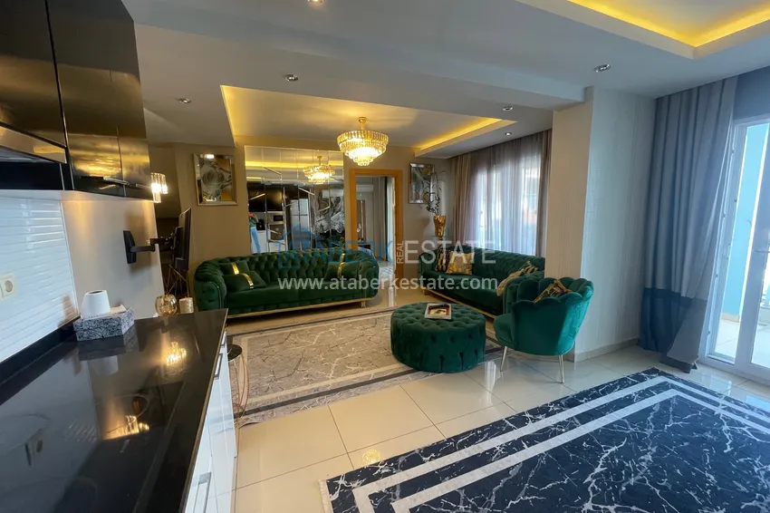 Purchase Excellent duplex penthouse with sea view in a luxury complex — Cikcilli district, Alanya 13 