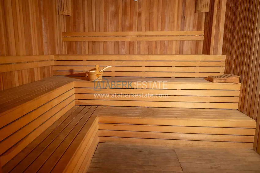 Real estate for residence permit - Apartment with modern interior and sea view in Tosmur, Alanya 12 