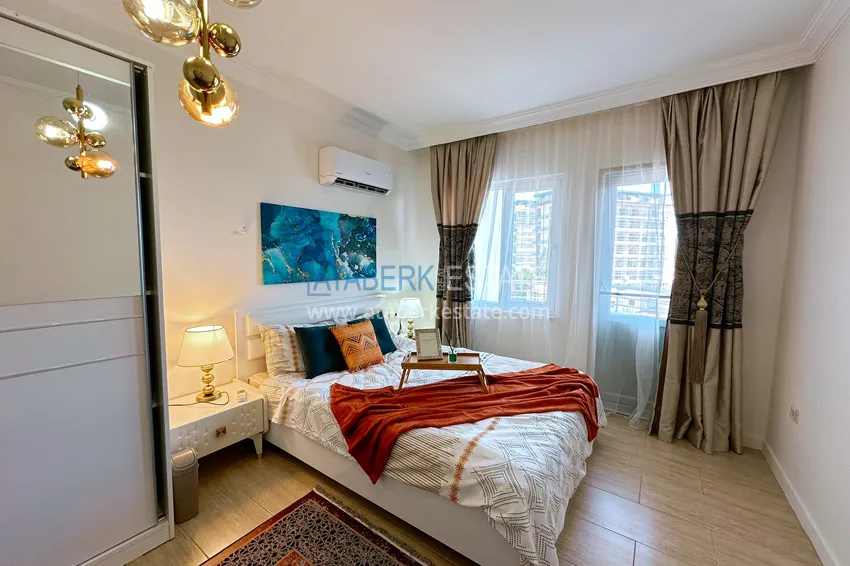 Purchase Real estate for residence permit - Apartment with modern interior and sea view in Tosmur, Alanya 13 
