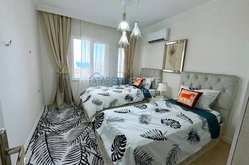 Purchase Real estate for residence permit - Apartment with modern interior and sea view in Tosmur, Alanya 16 