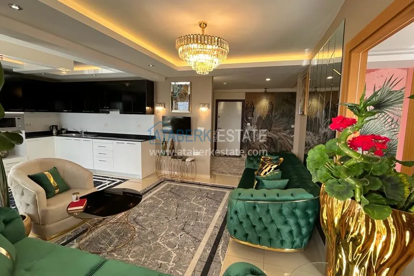 Purchase Excellent duplex penthouse with sea view in a luxury complex — Cikcilli district, Alanya 2 