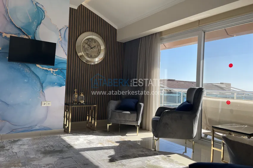 Purchase Excellent duplex penthouse with sea view in a luxury complex — Cikcilli district, Alanya 25 