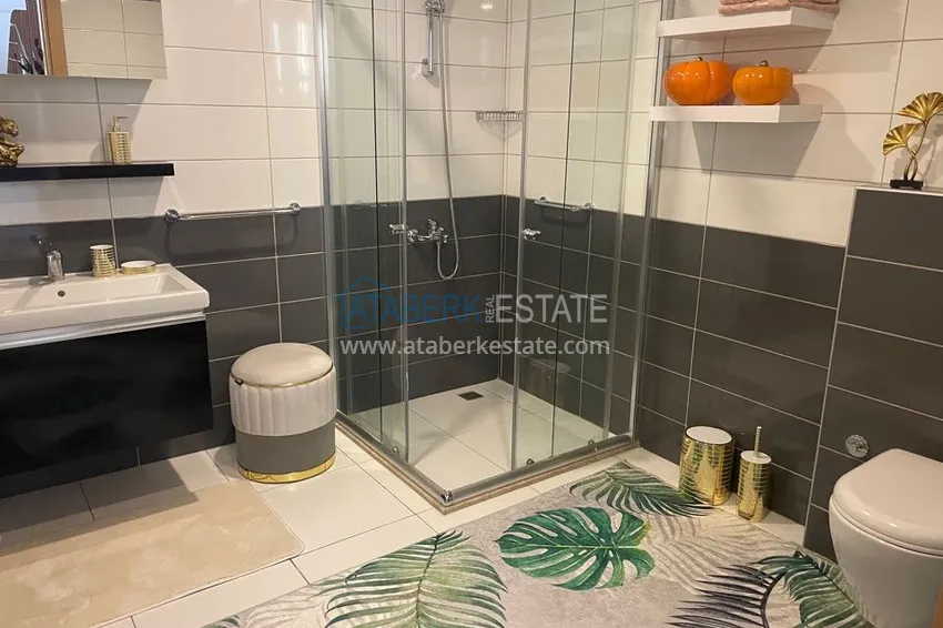 Purchase Excellent duplex penthouse with sea view in a luxury complex — Cikcilli district, Alanya 27 