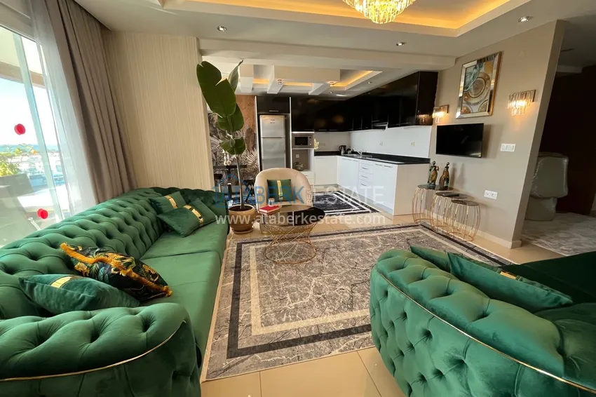 Purchase Excellent duplex penthouse with sea view in a luxury complex — Cikcilli district, Alanya 3 