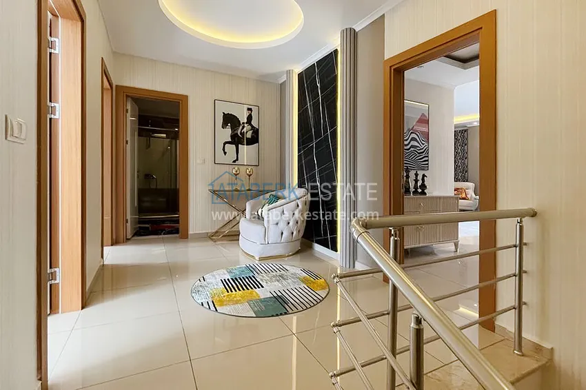 Purchase Excellent duplex penthouse with sea view in a luxury complex — Cikcilli district, Alanya 31 