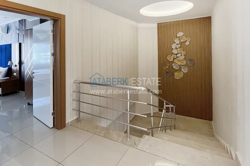 Purchase Excellent duplex penthouse with sea view in a luxury complex — Cikcilli district, Alanya 32 