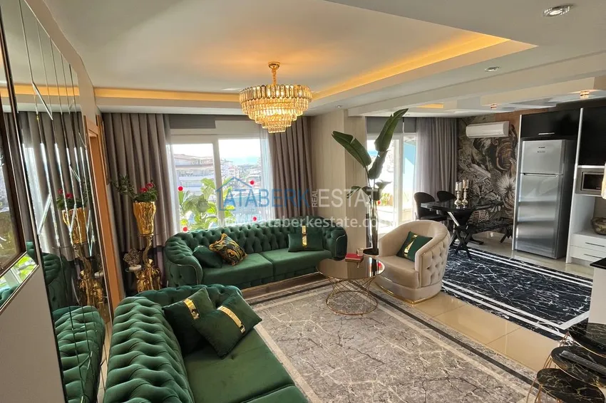 Purchase Excellent duplex penthouse with sea view in a luxury complex — Cikcilli district, Alanya 4 