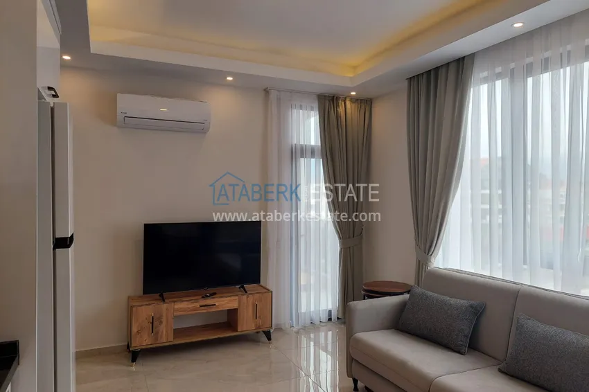 Purchase One bedroom furnished apartment for rent in the center of Oba district, Alanya No. 18 5 