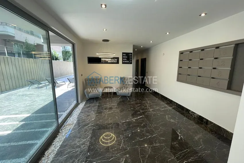 Furnished European-style two-room apartment in the center of Alanya in a comfortable complex 5 