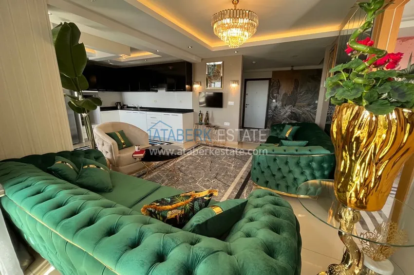 Purchase Excellent duplex penthouse with sea view in a luxury complex — Cikcilli district, Alanya 7 