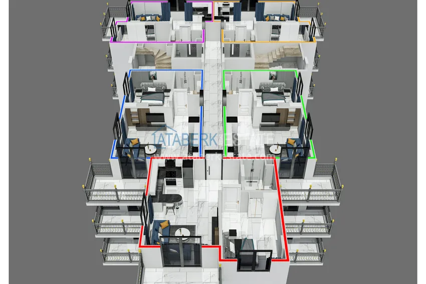 Buy cheap Primary property in Alanya — a one-bedroom apartment with a fine finish in Mahmutlar 1