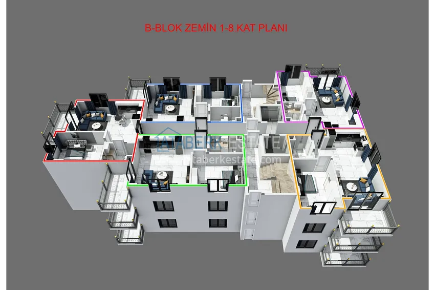 Buy cheap Primary property in Alanya — a one-bedroom apartment with a fine finish in Mahmutlar 3