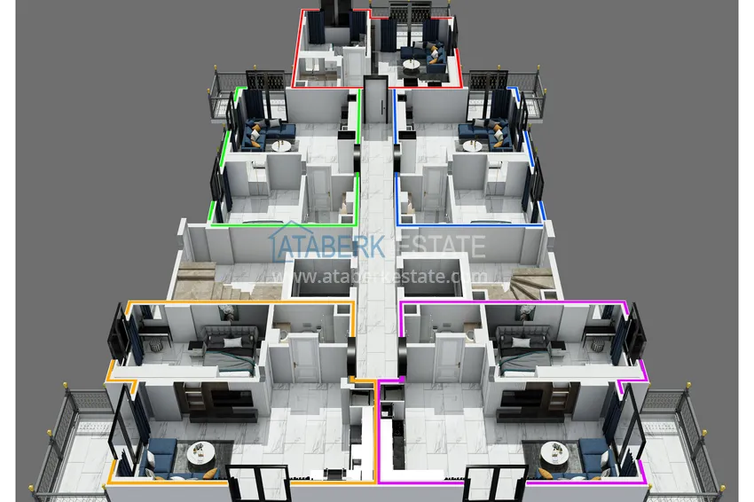 Buy cheap Primary property in Alanya — a one-bedroom apartment with a fine finish in Mahmutlar 2