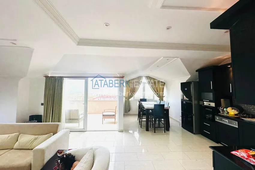 Purchase Real estate for a residence permit! Furnished duplex with panoramic sea views in the picturesque area of Sugozu, Alanya 13