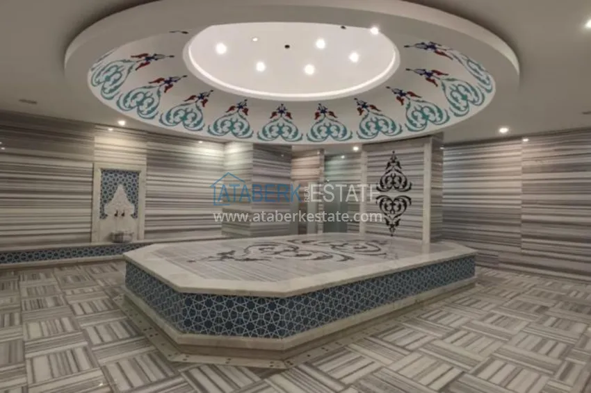 1+1 apartment with furniture and sea views in a complex on the beachfront — Alanya, Kargicak district 14 