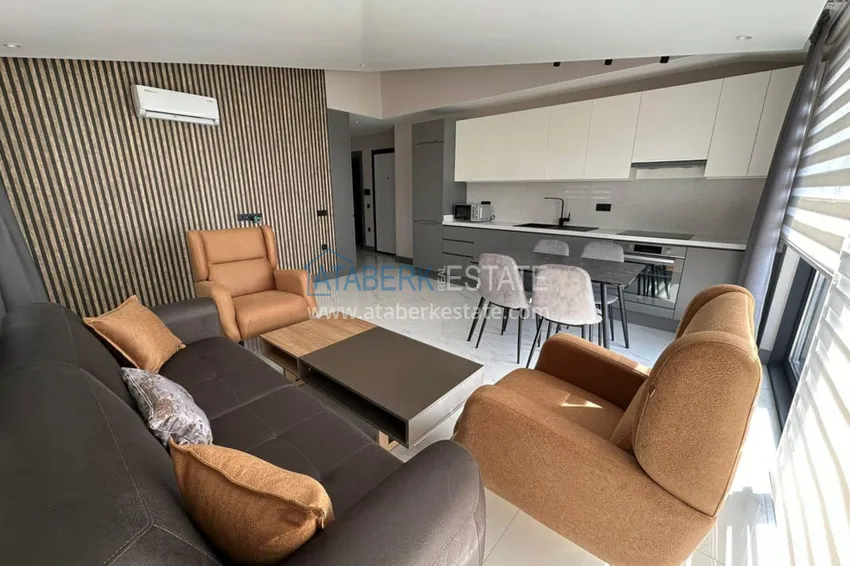 Purchase  Two-bedroom apartment with new furniture with sea and mountain views - Alanya center, Cleopatra beach area  3 