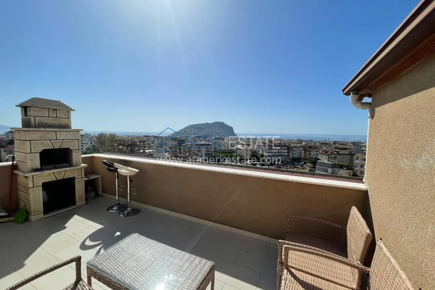 Purchase Real estate for a residence permit! Furnished duplex with panoramic sea views in the picturesque area of Sugozu, Alanya 26