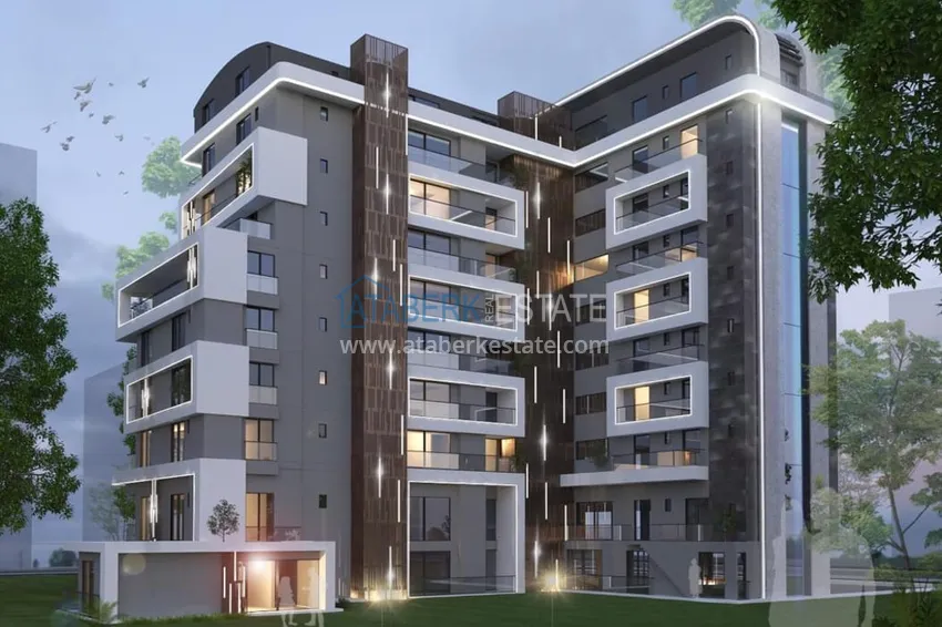 Residential complex under construction on the beachfront in Antalya, Lara - Guzeloba district 1 