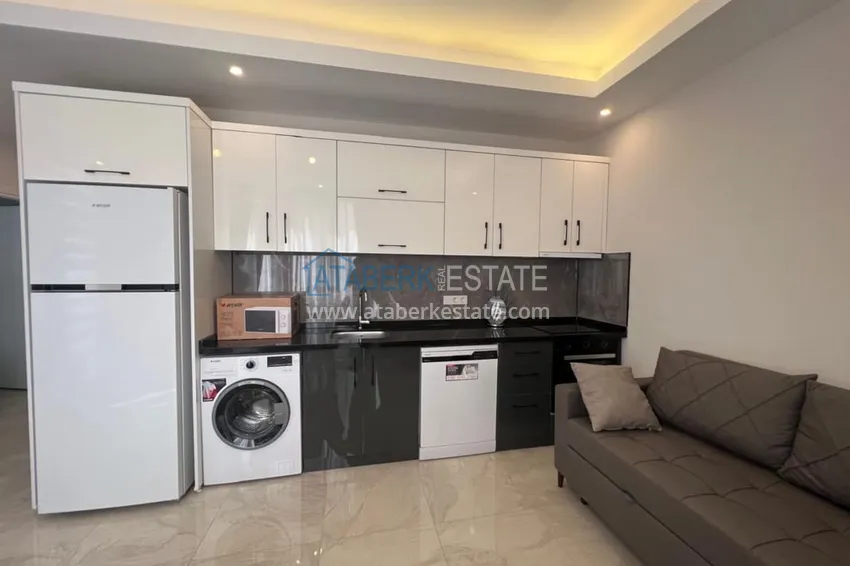 Purchase Furnished one-bedroom apartment for rent in the center of Oba district, Alanya No. 8 3 