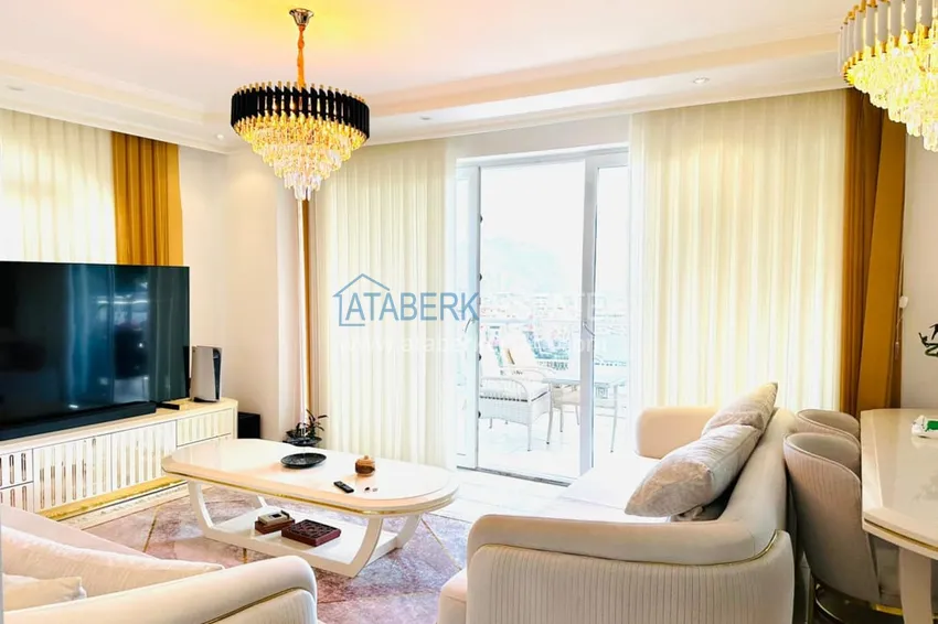 Purchase Real estate for a residence permit! Furnished duplex with panoramic sea views in the picturesque area of Sugozu, Alanya 4