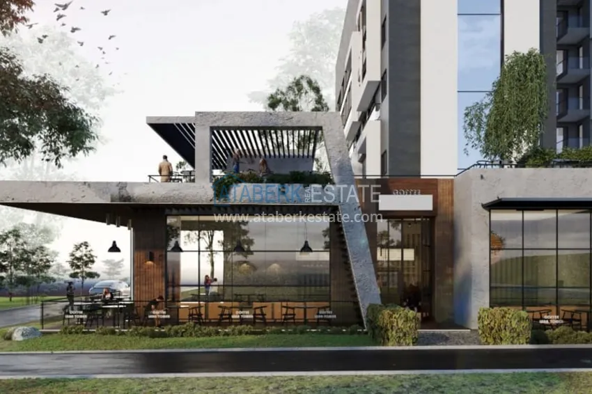 Residential complex under construction on the beachfront in Antalya, Lara - Guzeloba district 4 