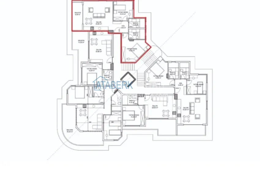 Buy cheap Two-bedroom apartment with new furniture with sea and mountain views - Alanya center, Cleopatra beach area  1 