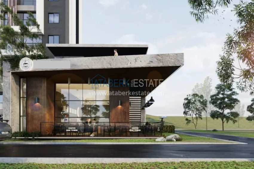 Residential complex under construction on the beachfront in Antalya, Lara - Guzeloba district 5 