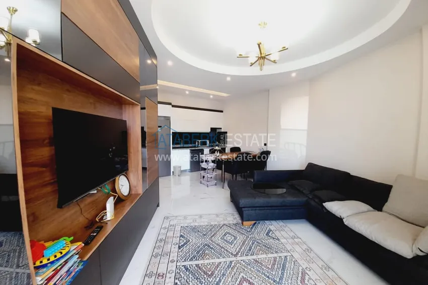 Purchase  1+1 apartment with furniture and sea views in a complex on the beachfront — Alanya, Kargicak district 4 