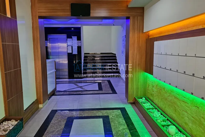 1+1 apartment with furniture and glazed balcony in the center of Alanya - Cleopatra beach area 10 