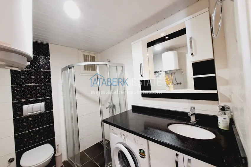 Purchase  1+1 apartment with furniture and glazed balcony in the center of Alanya - Cleopatra beach area 7 