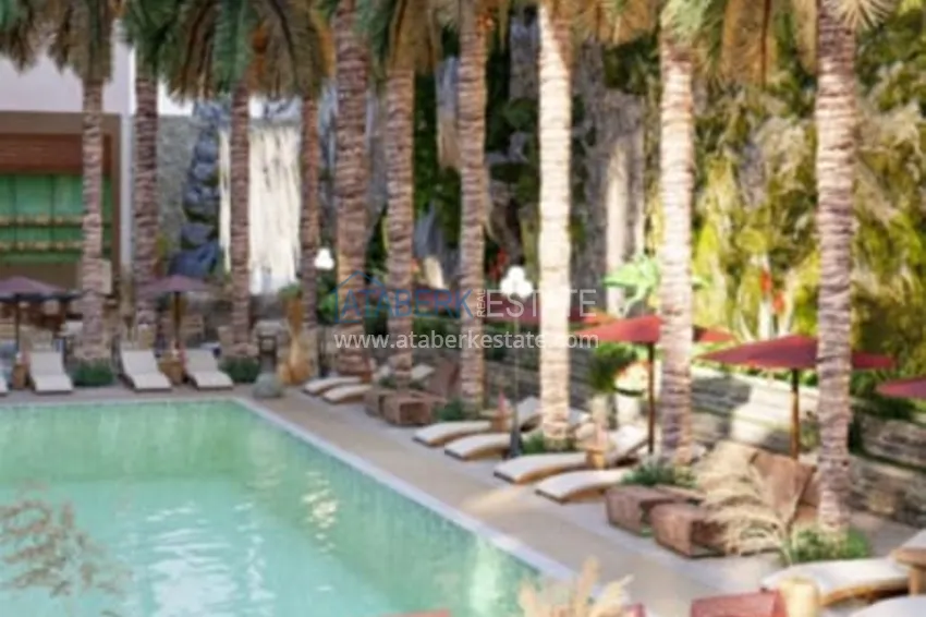 Residential complex under construction on the beachfront in Antalya, Lara - Guzeloba district 9 