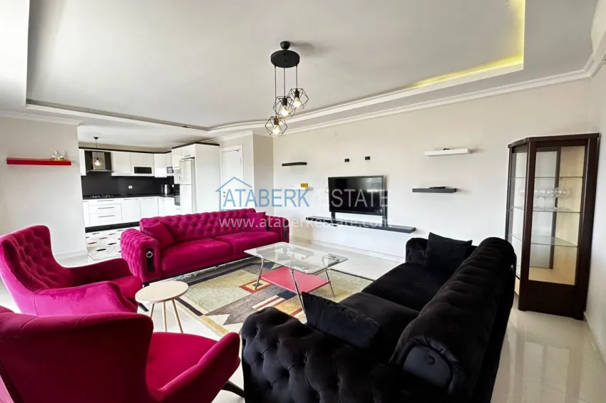 Purchase Duplex penthouse with furniture and sea views. Tosmur District, Alanya 4
