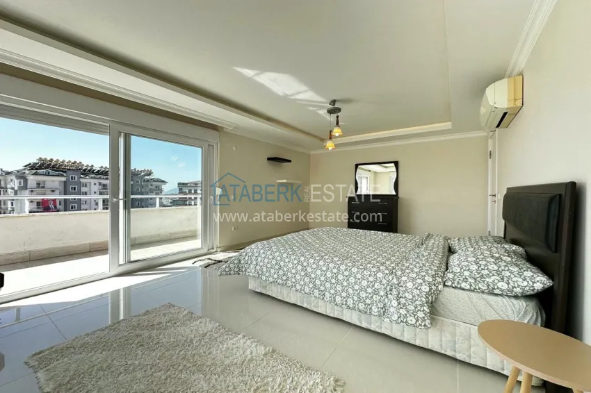 Purchase Duplex penthouse with furniture and sea views. Tosmur District, Alanya 6