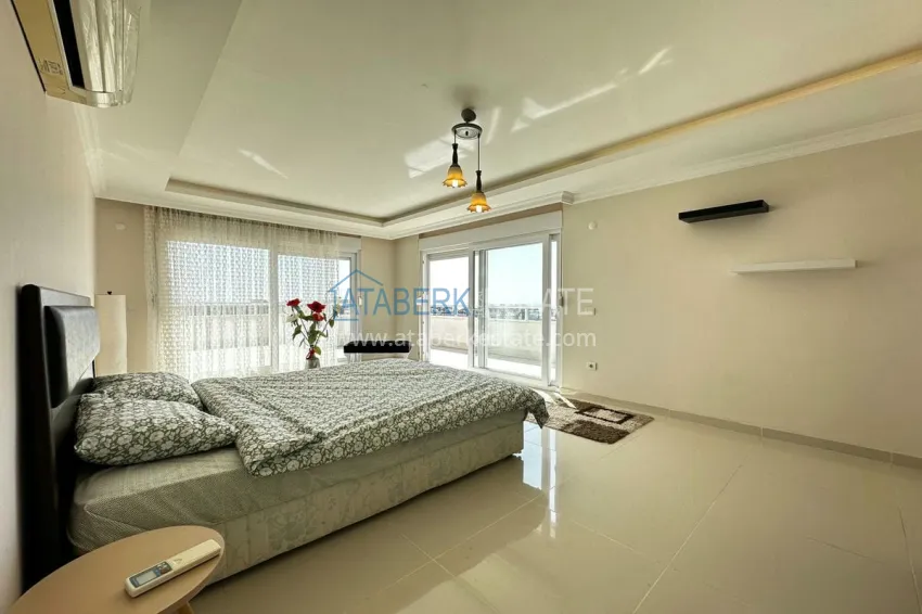 Purchase Duplex penthouse with furniture and sea views. Tosmur District, Alanya 8