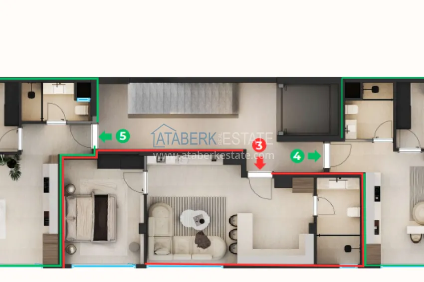 Buy cheap Sales start! Pencil project — chamber complex in Fener, Antalya 1 