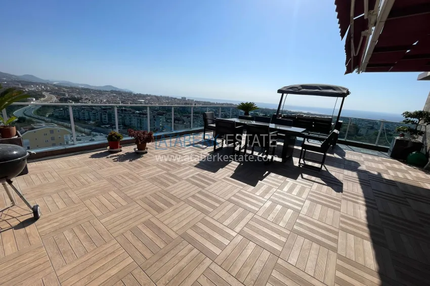 Purchase Luxury duplex with furniture, swimming pool and panoramic views in Cikcilli, Alanya 11