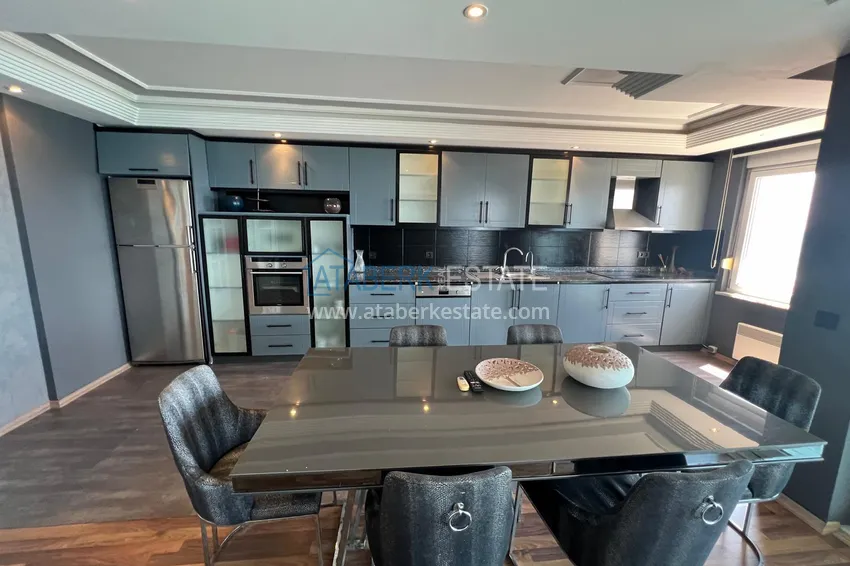 Purchase Furnished 3+1 apartment with open sea views, suitable for residence permit and citizenship - Tosmur, Alanya 13 