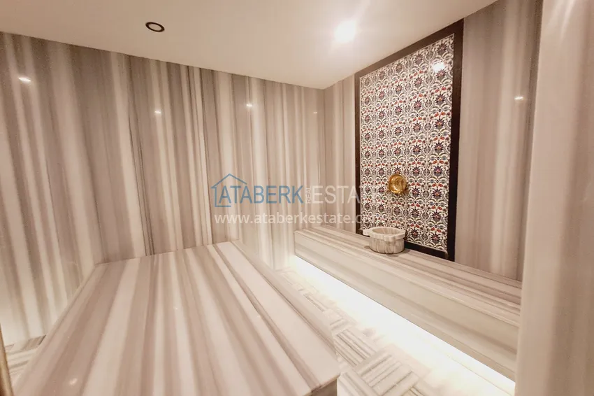 Two-bedroom apartment with new furniture with sea and mountain views - Alanya center, Cleopatra beach area  12 