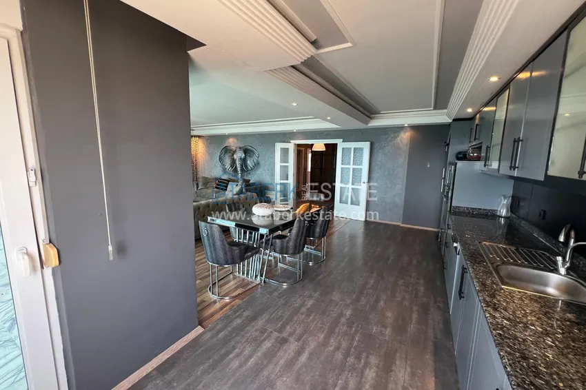 Purchase Furnished 3+1 apartment with open sea views, suitable for residence permit and citizenship - Tosmur, Alanya 14 